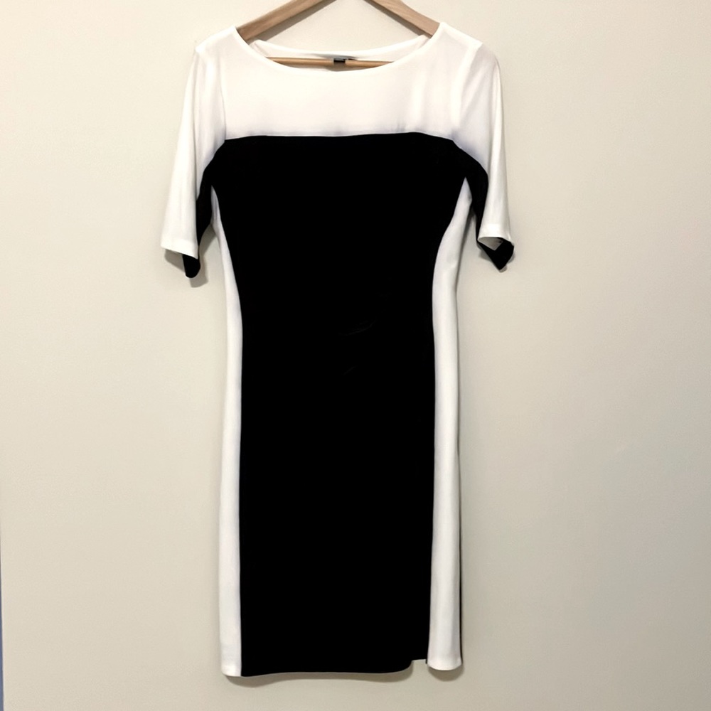 Chaps black/white sheath dress